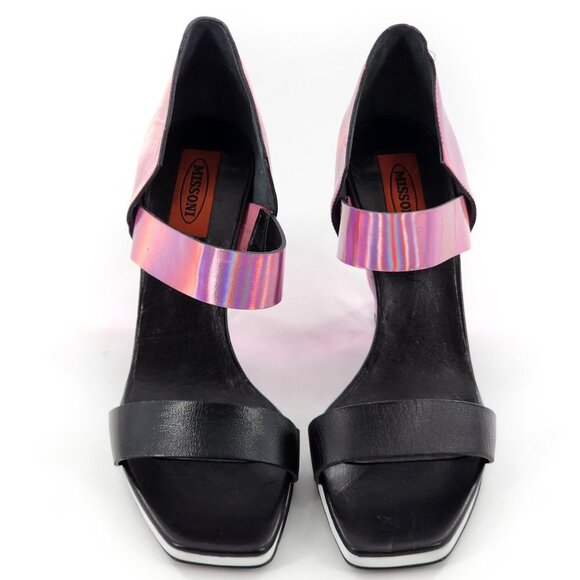MISSONI NEW Iridescent Pink Faceted Heel Sandals €688 - Picture 4 of 11